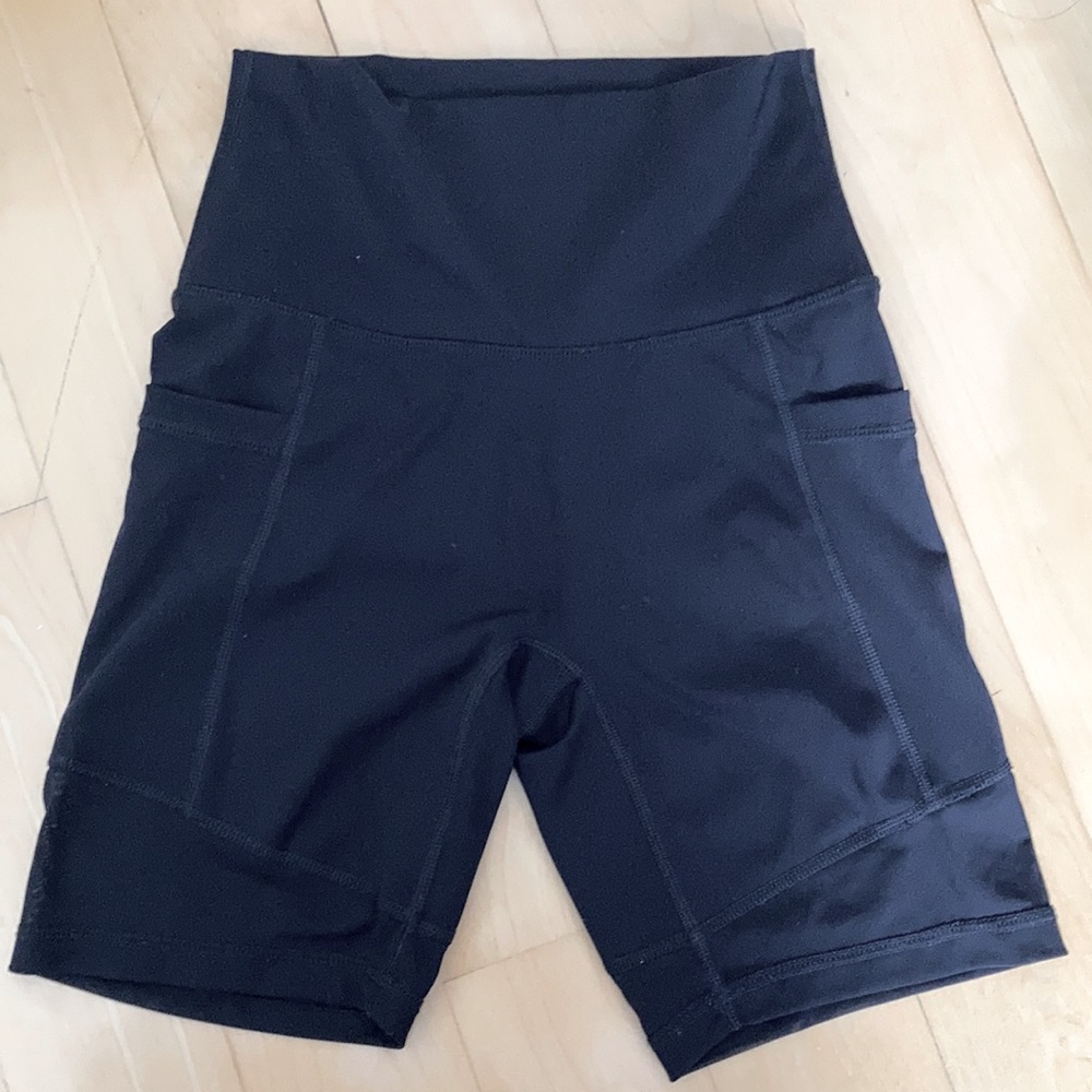Black High Waisted Bike Shorts from Aerie